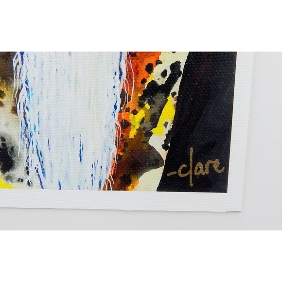 Painted Pony on Indigo Mini Giclee on Canvas 8x8 Clara Nilles - Picture 2 of 5